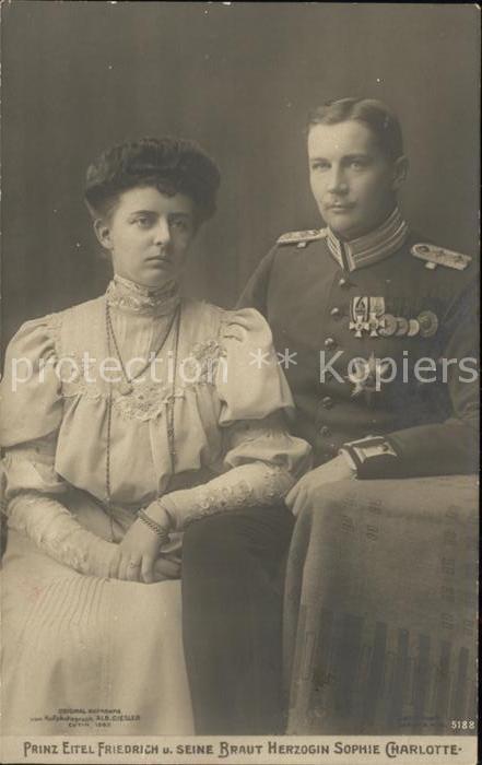 Adel Preussen Prinz Eitel Friedrich Herzogin Sophie C