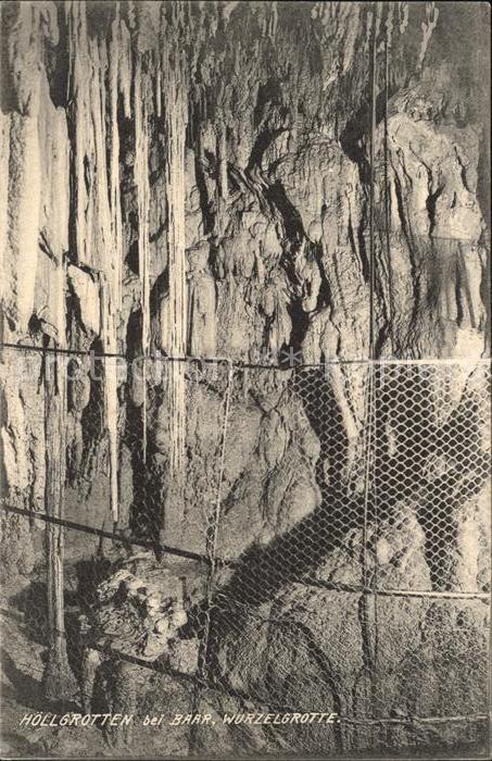 Hoehlen Caves Grottes Höllgrotten Baar Wurzelgrotte