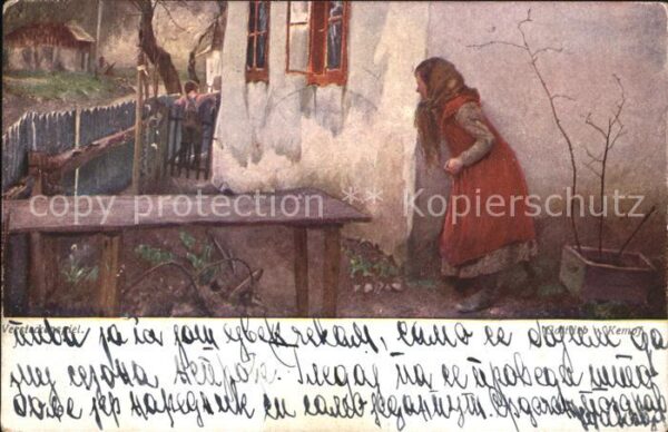 Verlag Wiener Kunst Nr. 1007 Gottlieb v. Kempf Versteckenspiel