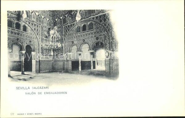 Verlag Hauser Y Menet Nr. 177 Sevilla Alcazar Salon de Embajadore