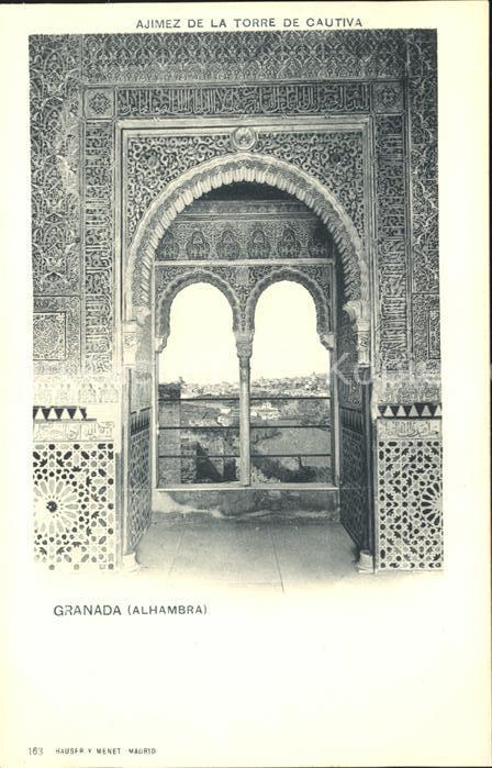 Verlag Hauser Y Menet Nr. 168 Granada Alhambra Ajimez de la Torre