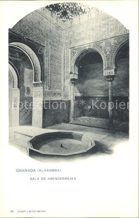 Verlag Hauser Y Menet Nr. 161 Granada Alhambra Sala de Abencerraj
