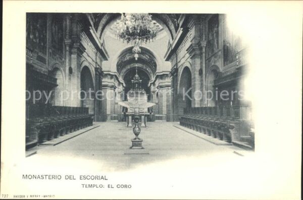 Verlag Hauser Y Menet Nr. 727 Monasterio del Escorial Templo el C