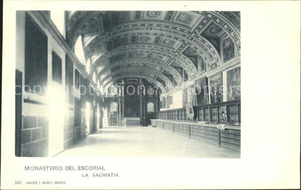 Verlag Hauser Y Menet Nr. 590 Monasterio del Escorial La Sacristi