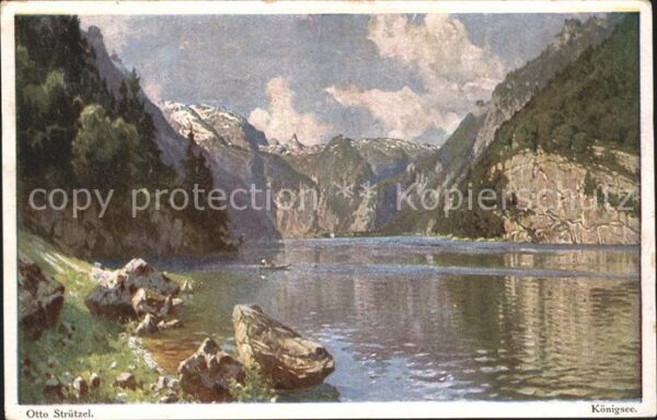 Kuenstlerkarte Otto Strützel Königsee Nr. 801