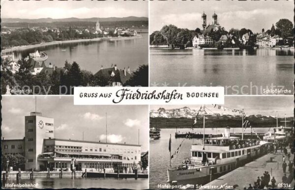 Dampfer Binnenschifffahrt Friedrichshafen Bodensee Hafenbahnhof S