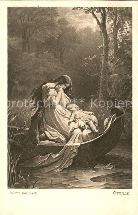 Verlag Ackermann Kuenstlerpostkarte Nr. 1288 Wilhelm von Kaulbach Ottilie