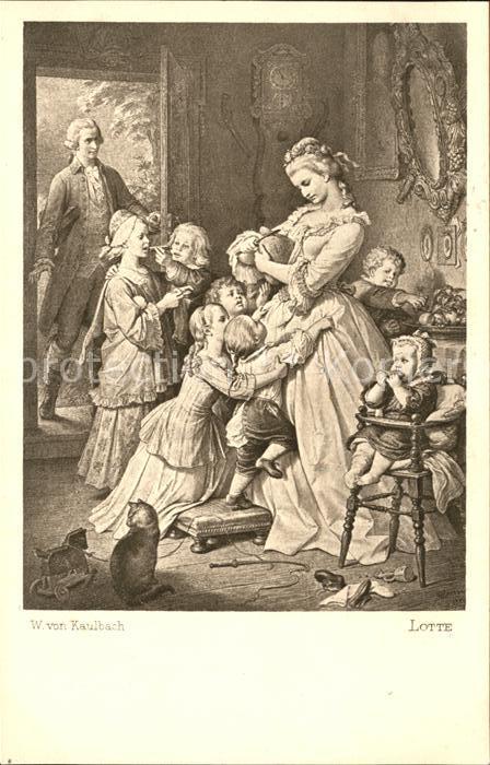 Verlag Ackermann Kuenstlerpostkarte Nr. 1182 Wilhelm von Kaulbach Lotte