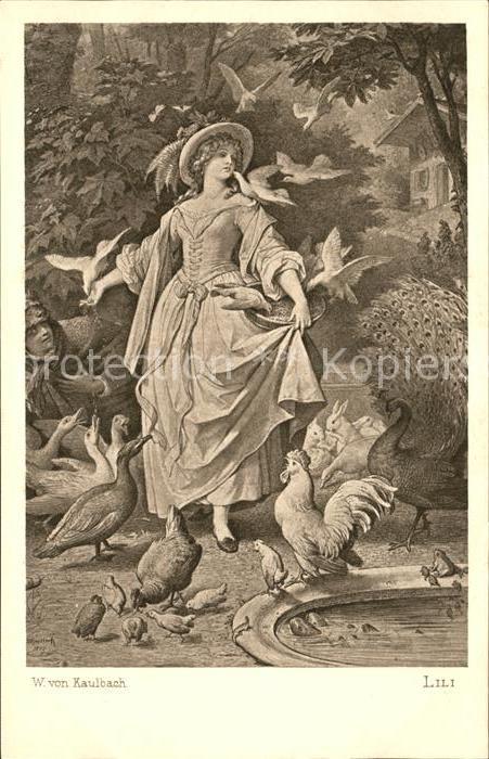 Verlag Ackermann Kuenstlerpostkarte Nr. 1186 Wilhelm von Kaulbach Lili Hühner T