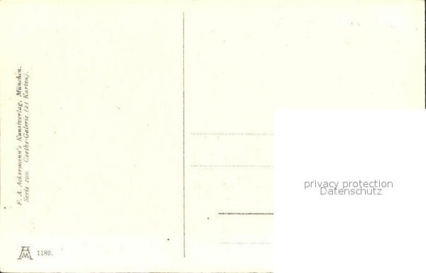 Verlag Ackermann Kuenstlerpostkarte Nr. 1189 Wilhelm von Kaulbach Alexis und Do – Bild 2