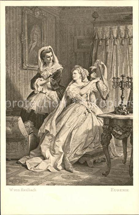 Verlag Ackermann Kuenstlerpostkarte Nr. 1284 Wilhelm von Kaulbach Eugenie