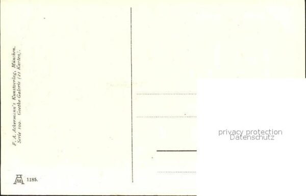 Verlag Ackermann Kuenstlerpostkarte Nr. 1185 Wilhelm von Kaulbach Gretchen – Bild 2