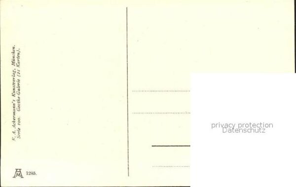 Verlag Ackermann Kuenstlerpostkarte Nr. 1285 Wilhelm von Kaulbach Der getreute – Bild 2