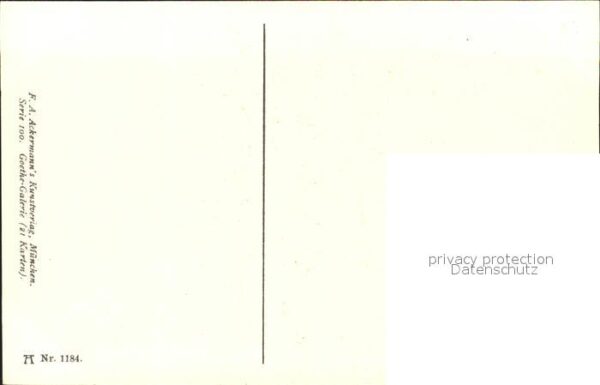 Verlag Ackermann Kuenstlerpostkarte Nr. 1184 Wilhelm von Kaulbach Gretchen – Bild 2