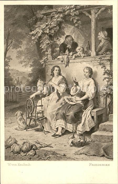 Verlag Ackermann Kuenstlerpostkarte Nr. 1188 Wilhelm von Kaulbach Friederike Sp