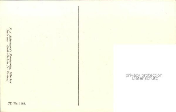 Verlag Ackermann Kuenstlerpostkarte Nr. 1188 Wilhelm von Kaulbach Friederike Sp – Bild 2