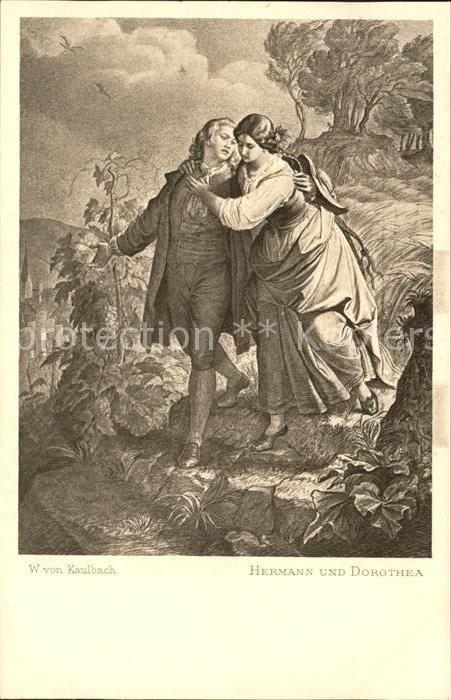 Verlag Ackermann Kuenstlerpostkarte Nr. 981 Wilhelm von Kaulbach Hermann und Do