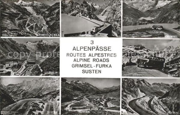 Postbus Drei Alpenpässe Grimsel Furka Susten