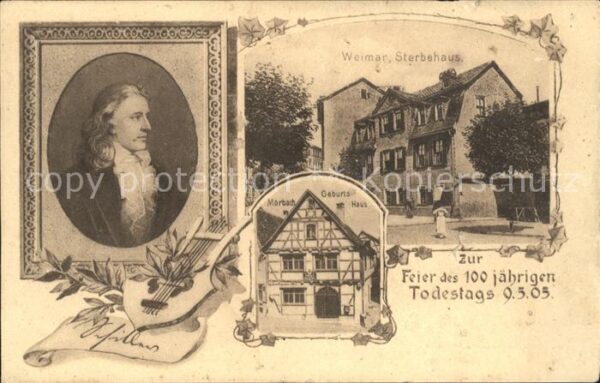 Schiller Friedrich 100-jähriges Todestag Marbach Geburtsha