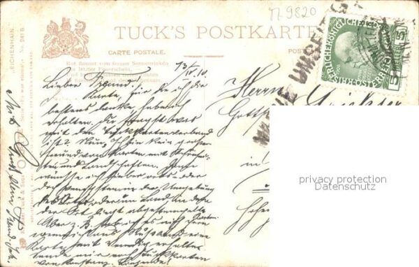 Verlag Tucks Oilette Nr. 241 B Eichenhain Gedicht – Bild 2
