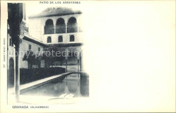 Verlag Hauser Y Menet Nr. 107 Granada Alhambra Patio de Los Array