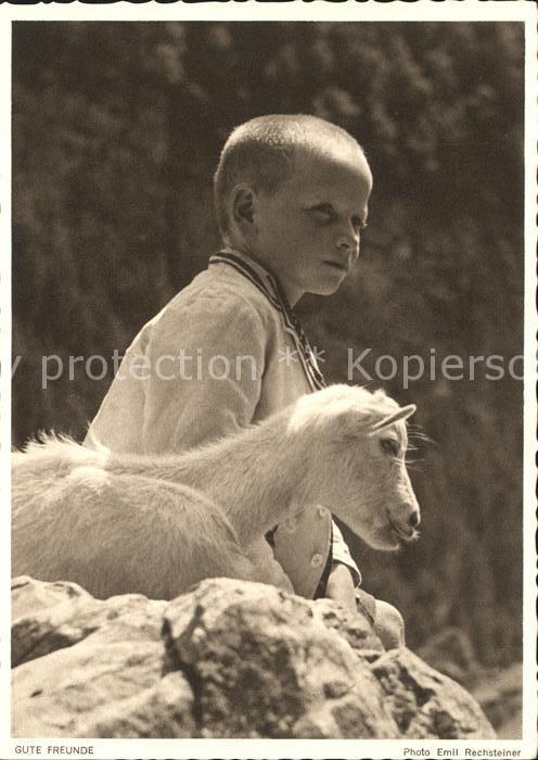 Foto Rechsteiner Emil Gute Freunde Serie 10 Nr. 224 Kind Zieg