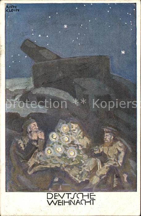 Kriegsweihnacht Künstlerkarte Richard Klein Bayerische
