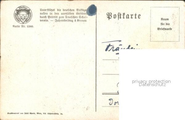 Verlag Schulverein Nr. 1240 W. H. Braun O alte Burschen herrli – Bild 2
