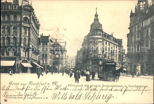 Pferdebahn Frankfurt am Main Bockenheimer- und Goe