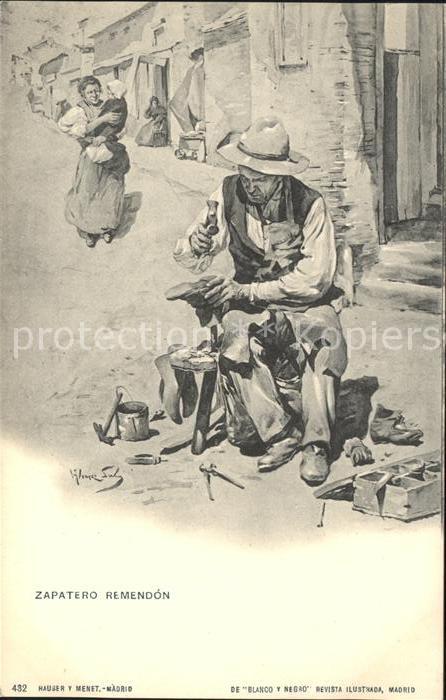 Verlag Hauser Y Menet Nr. 432 Zapatero Remendon Schuhmacher