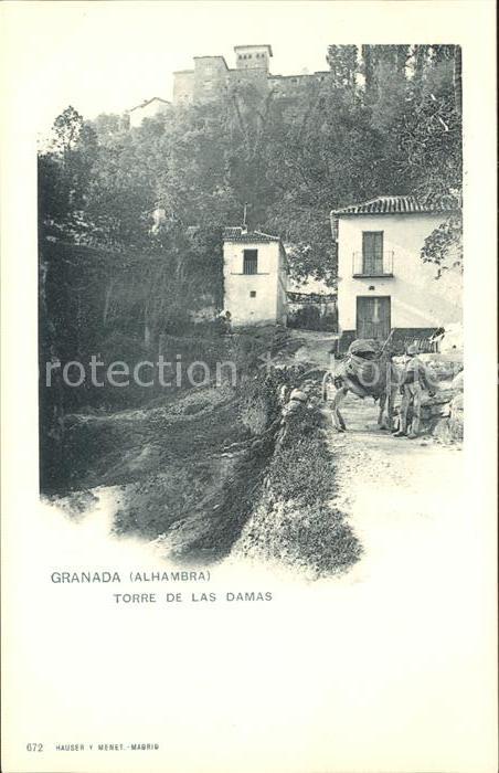 Verlag Hauser Y Menet Nr. 672 Granada Alhambra Torre de Las Damas