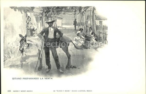 Verlag Hauser Y Menet Nr. 438 Gitano preparando la Venta Esel