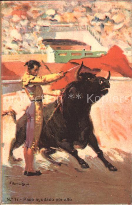 Stierkampf Banderillero Pase ayudadp por alto Küns