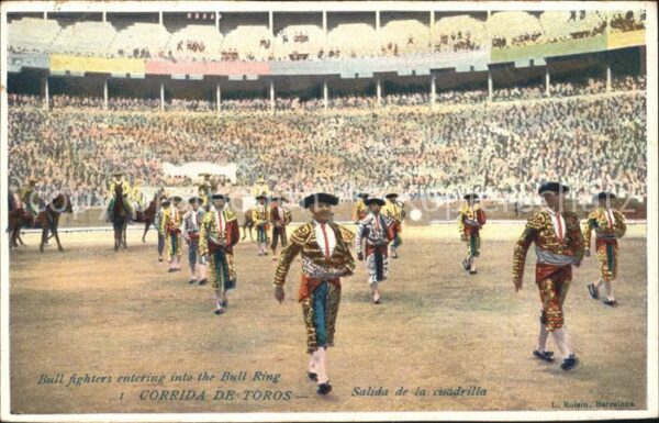 Stierkampf Corrida de Toros Salida de la cuadrilla