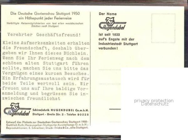 Gartenbauaustellung Gartenschau Stuttgart 1950 Blumen – Bild 2