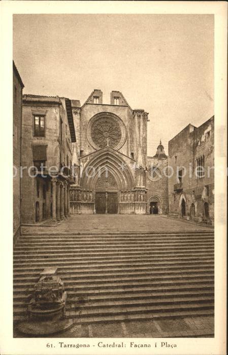Tarragona Catedral Facana i Placa