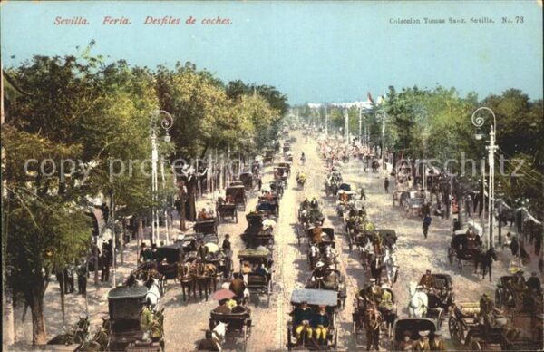 Sevilla Andalucia Feria Desfiles de coches