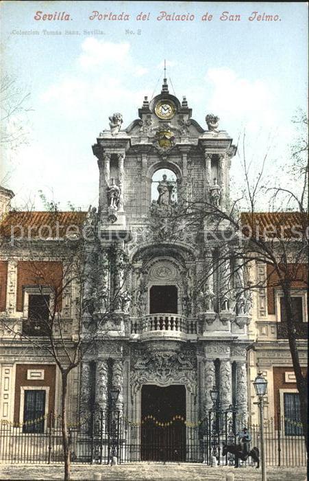 Sevilla Andalucia Portada del Palacio de San Telmo