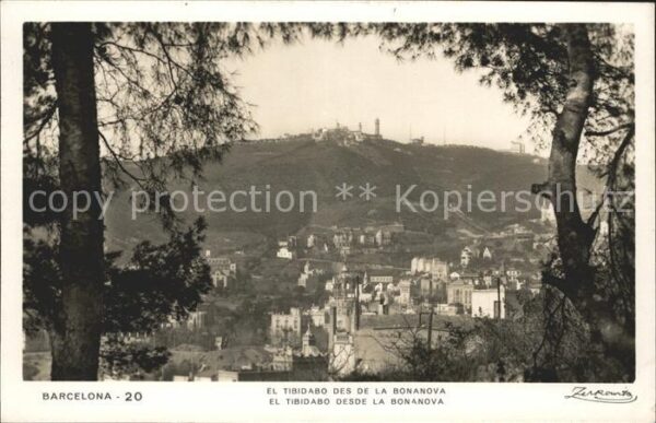 Barcelona Cataluna El Tibidabo des la Bonanova