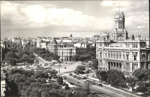 Madrid Spain Paseo del Prado y Palacio de Comunicaci