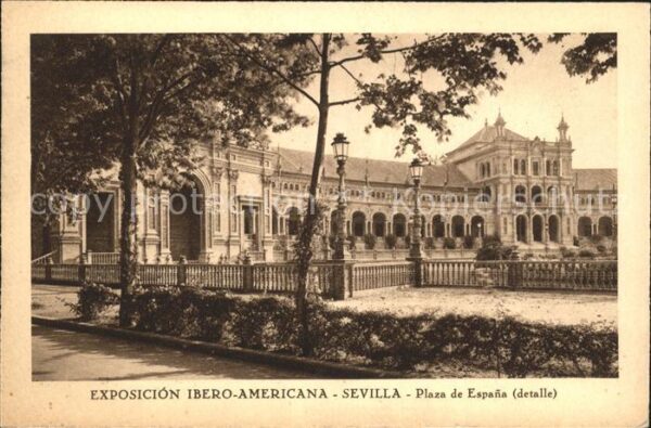 Sevilla Andalucia Expocicion Ibero-Americana Plaza de Esp