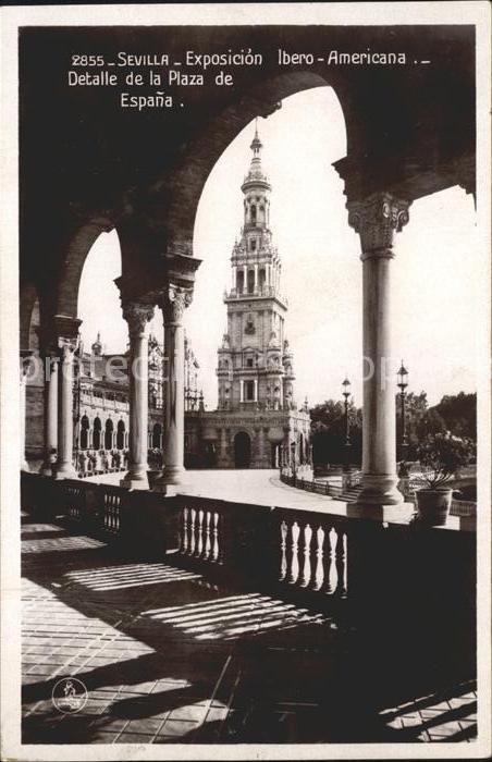 Sevilla Andalucia Exposicion Ibero-Americano Plaza de Esp
