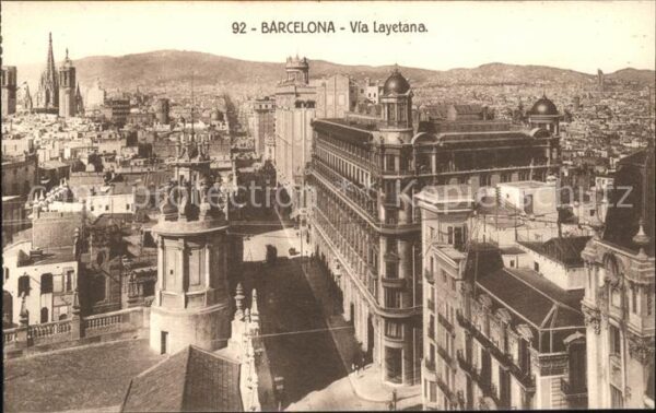 Barcelona Cataluna Via Layetana Strasse