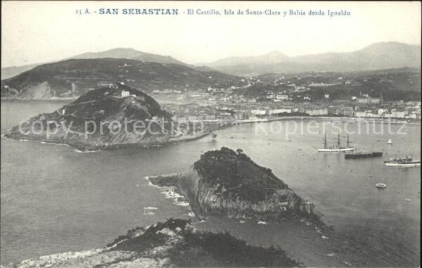 San Sebastian  Pais Vasco ES El Castillo Isla de Santa-Clara Igueldo