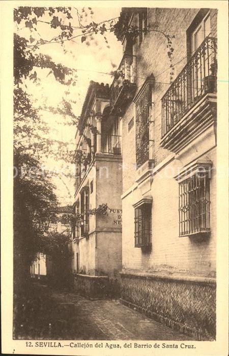 Sevilla Andalucia Callejon del Agua del Barrio de Santa C