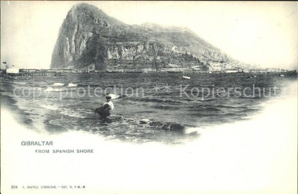 Gibraltar from spanish shore Monte ,La Playa
