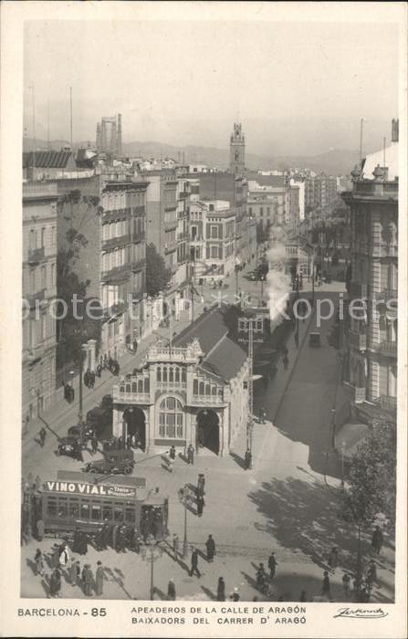 Barcelona Cataluna Apeaderos de la Calle de Aragon