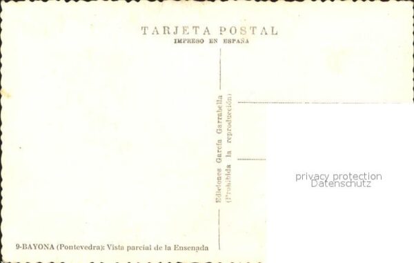 Bayona Spanien Vista parcial de la Ensenada los barcos – Bild 2