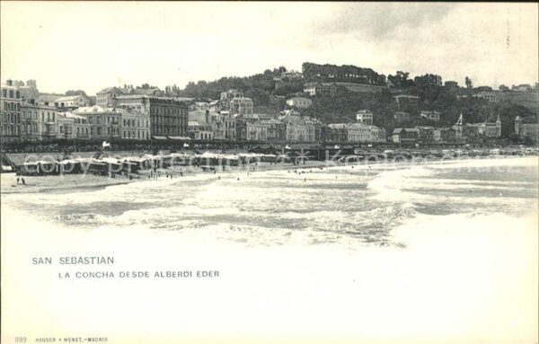 Verlag Hauser Y Menet Nr. 899 San Sebastian Concha desde Alberdi