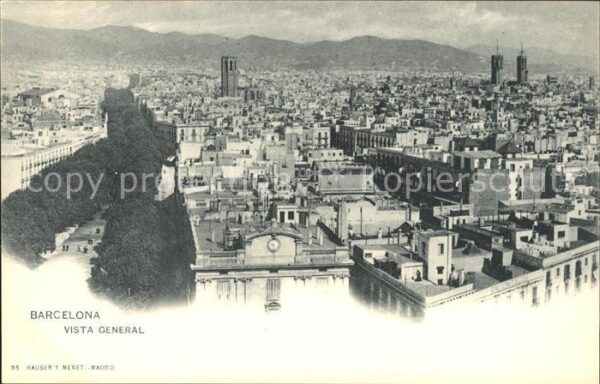 Verlag Hauser Y Menet Nr. 95 Barcelona Vista General